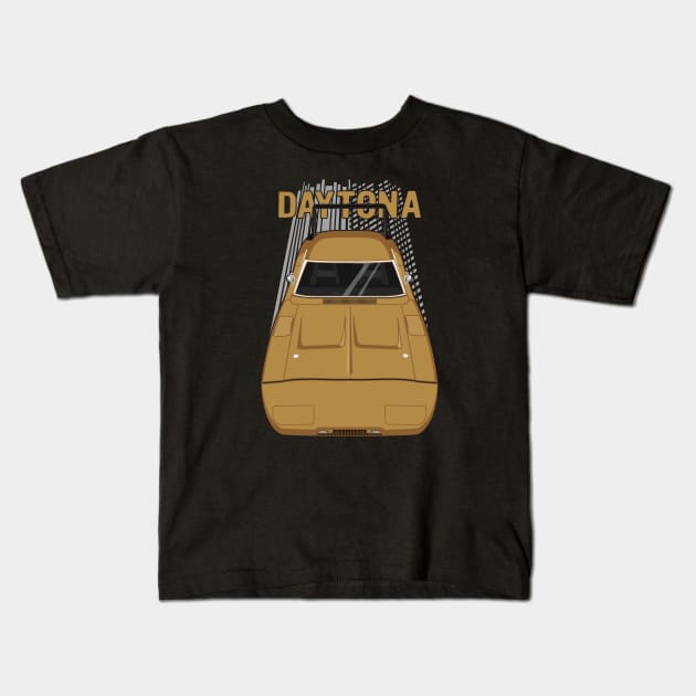 Dodge Charger Daytona 1969 - gold Kids T-Shirt by V8social